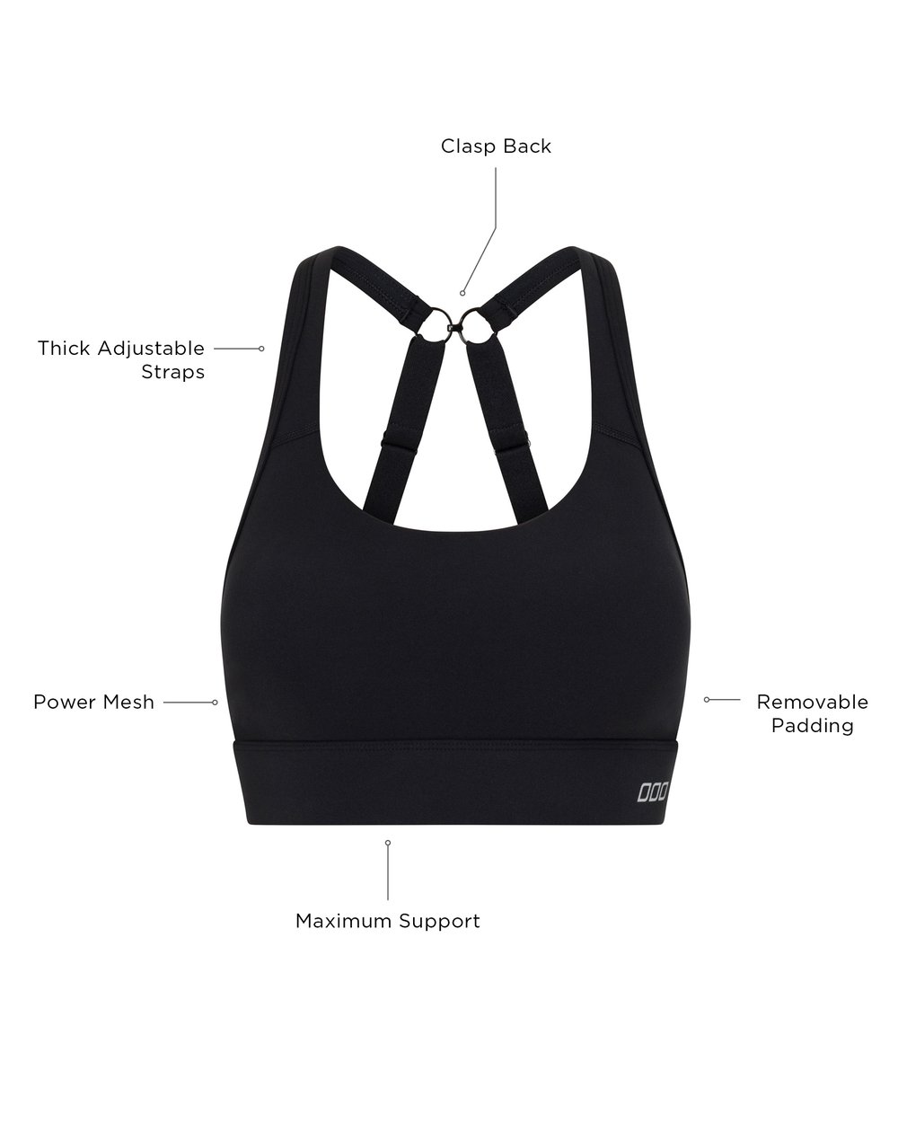 Amy Maximum Support Sports Bra - Black slider