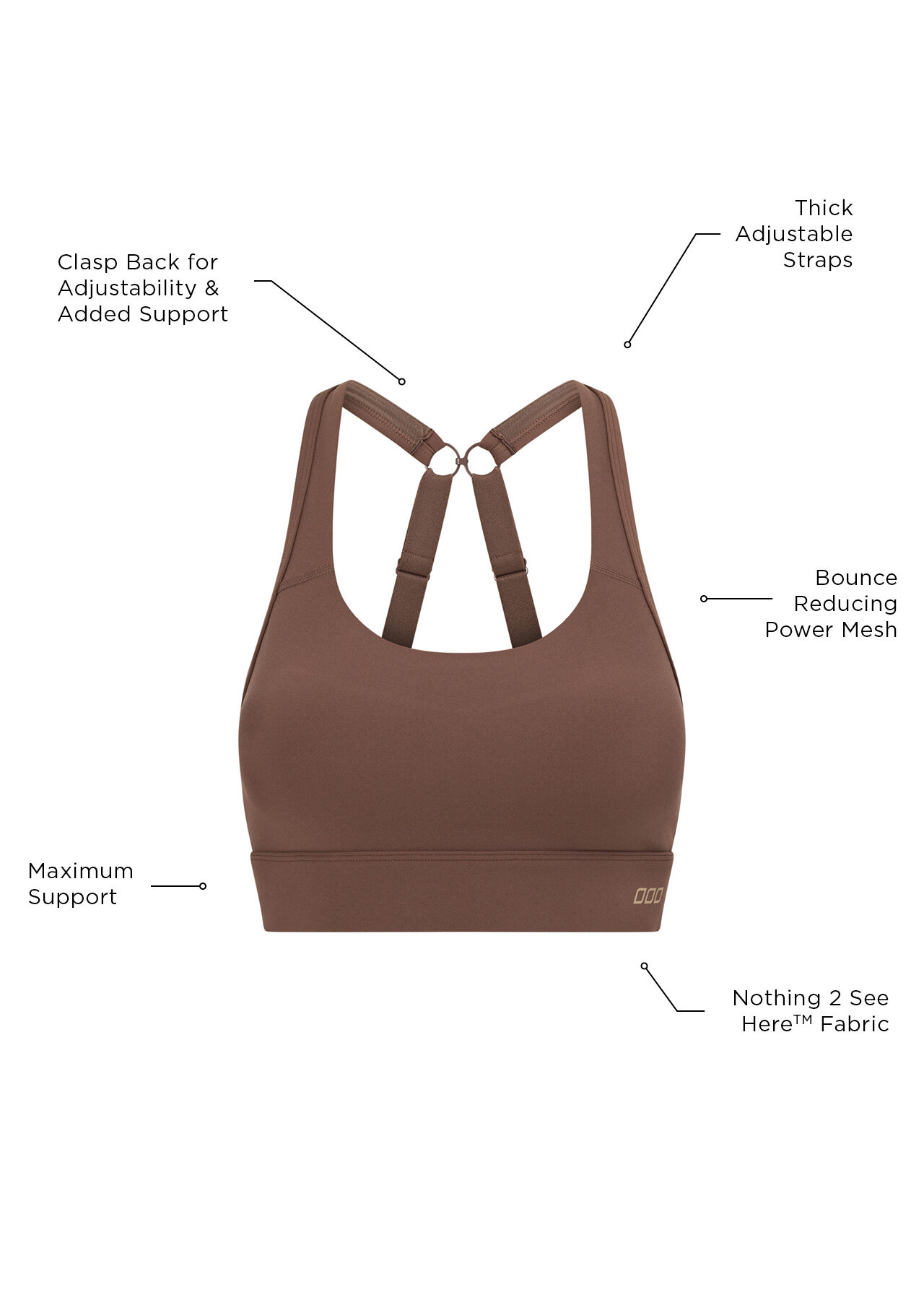 Amy Maximum Support Sports Bra - Chocolate slider