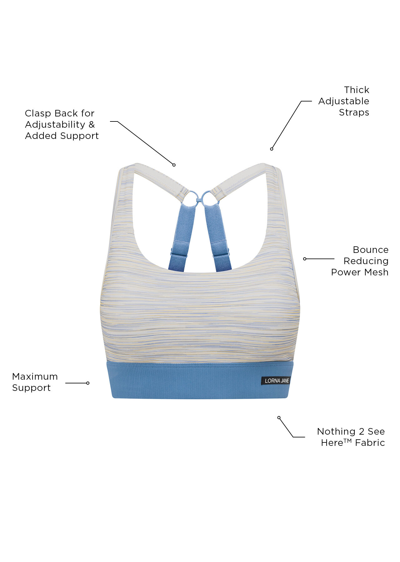 Amy Maximum Support Sports Bra - Sunset Marl slider