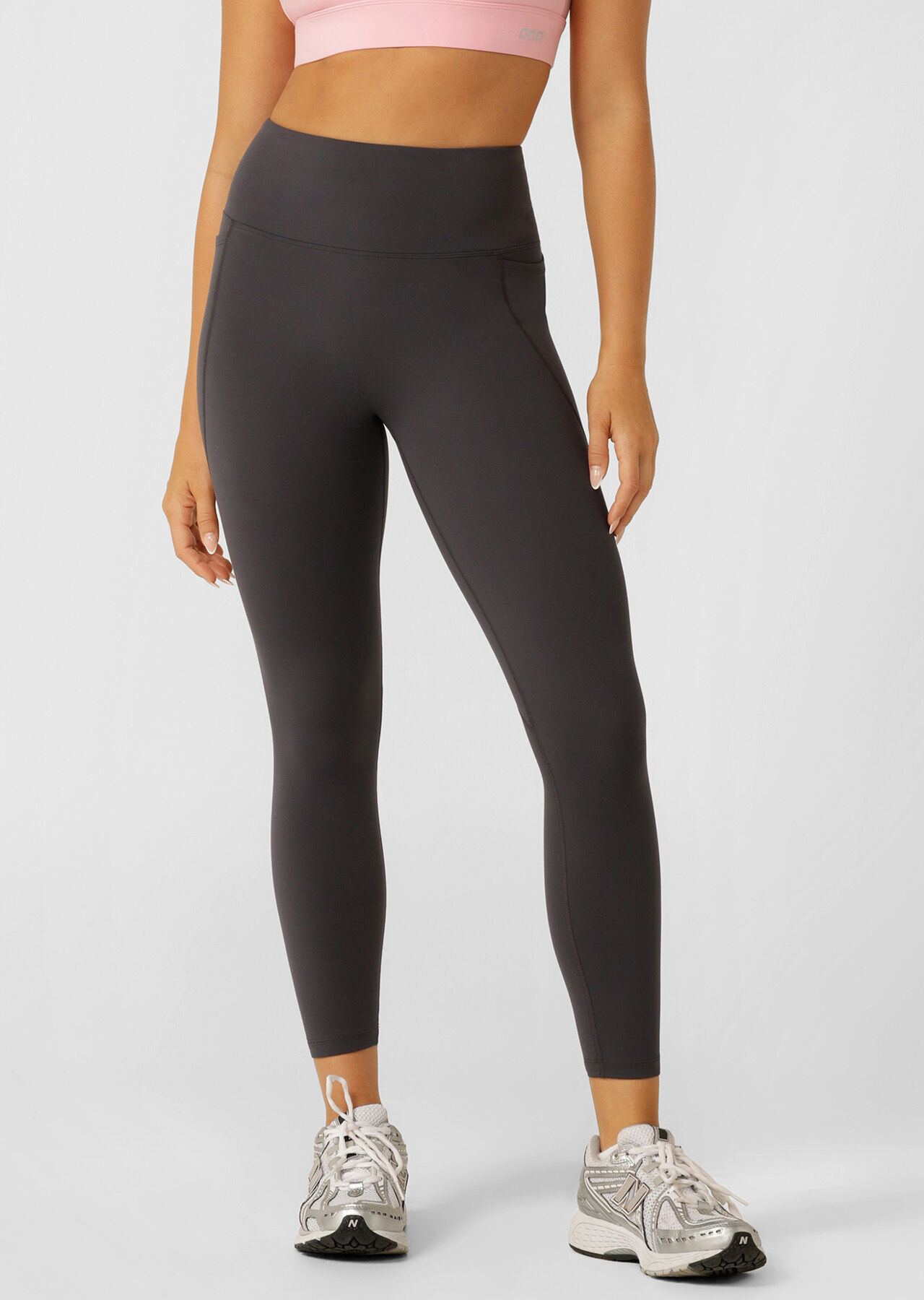 Amy No Ride Phone Pocket Ankle Biter Tech Leggings - Dark Titanium slider