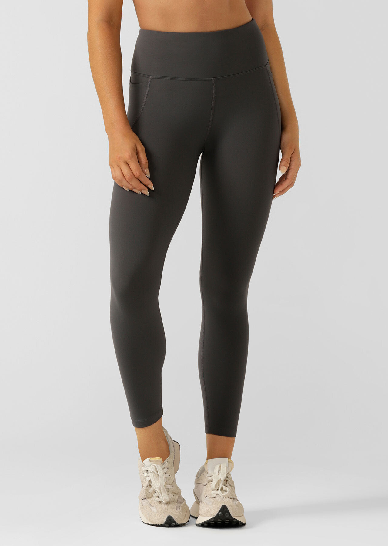 Amy Phone Pocket Ankle Biter Tech Leggings - Titanium slider