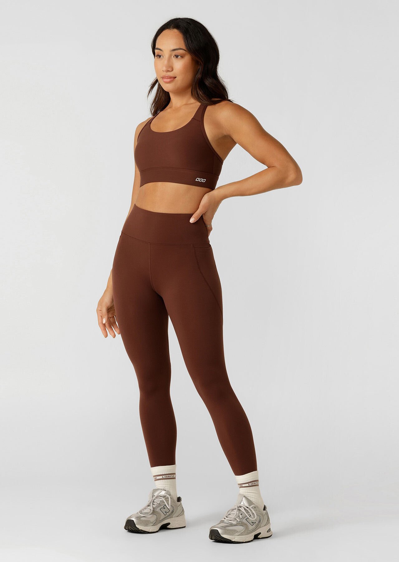 Amy Phone Pocket Ankle Biter Tech Leggings - Truffle slider