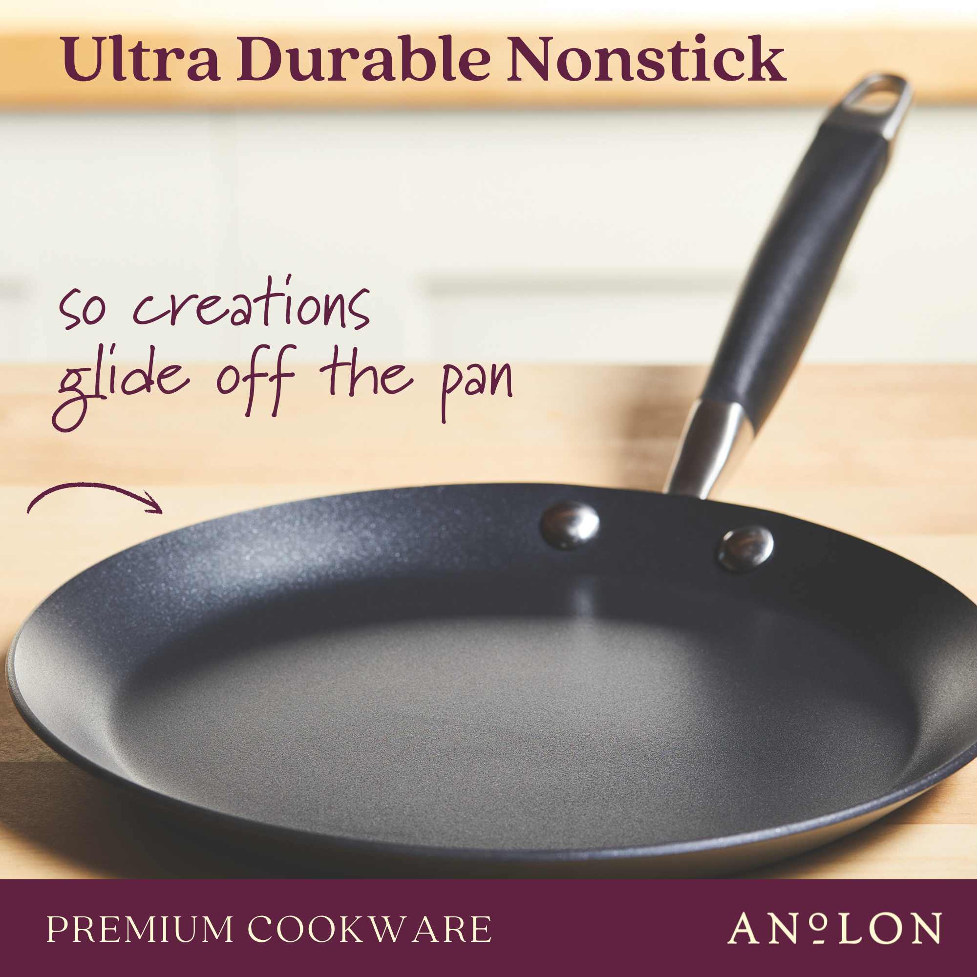 Anolon Advanced Home Nonstick Crepe Pan 24cm Onyx slider