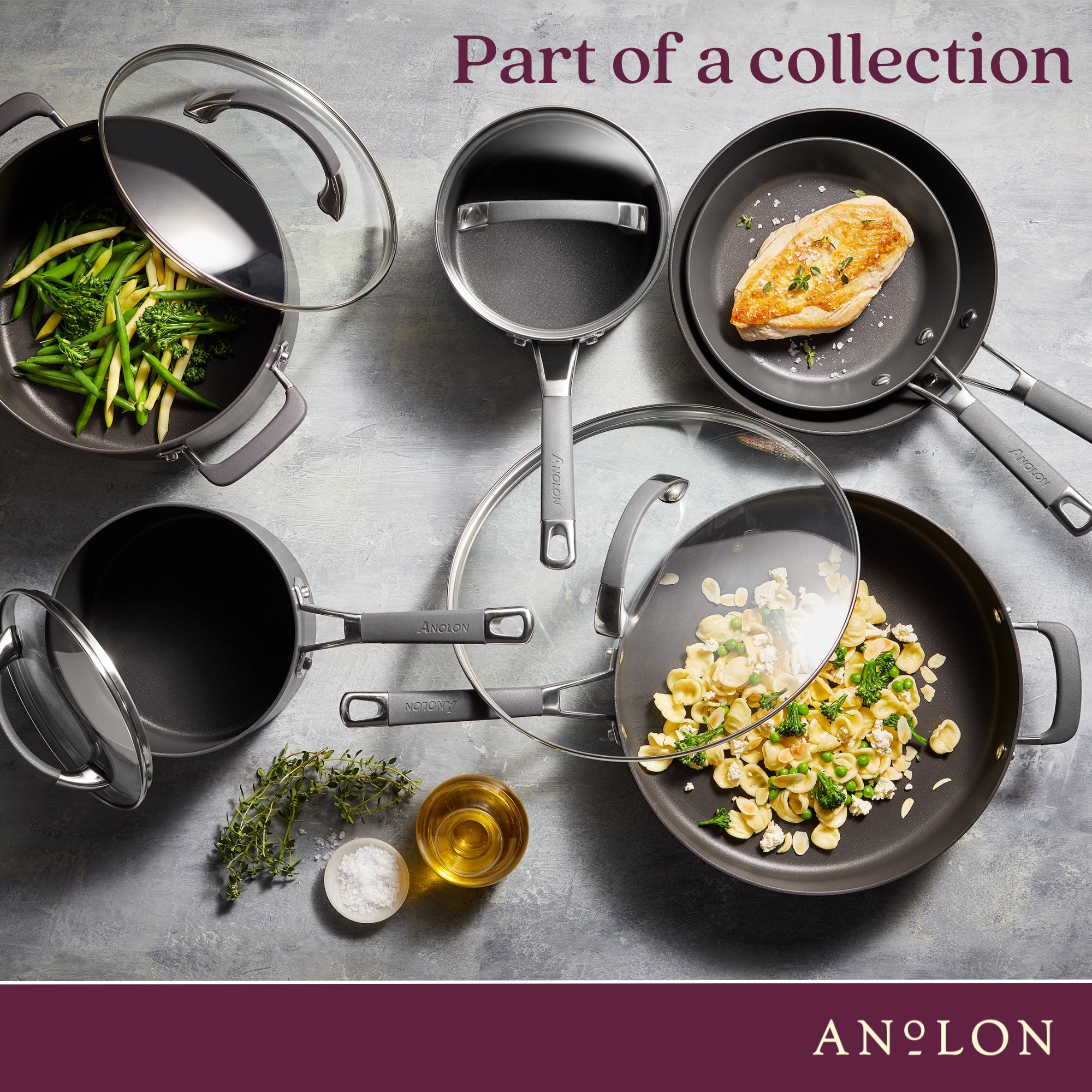 Anolon Endurance+ Nonstick 3 Piece Cookware Set slider