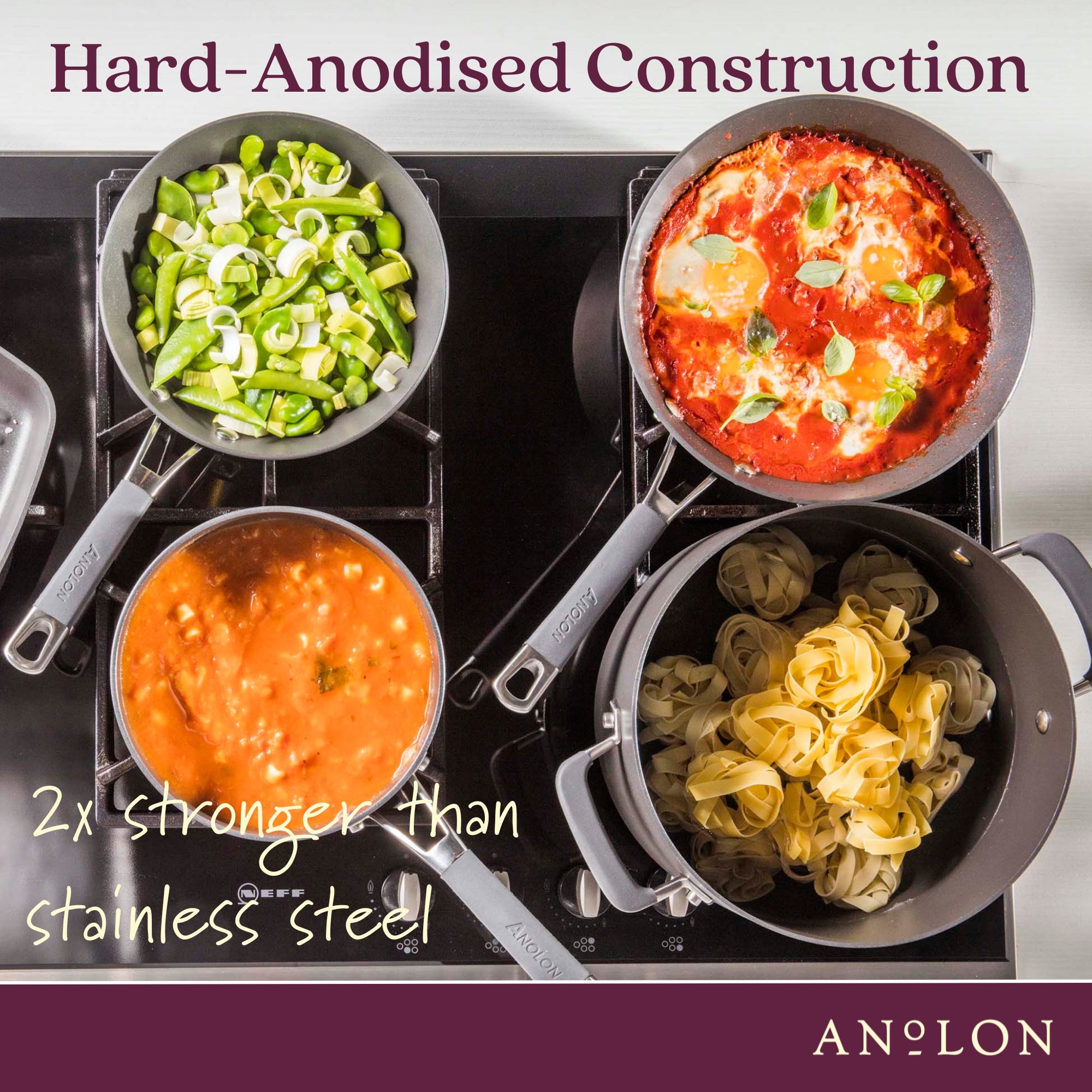 Anolon Endurance+ Nonstick 3 Piece Cookware Set slider