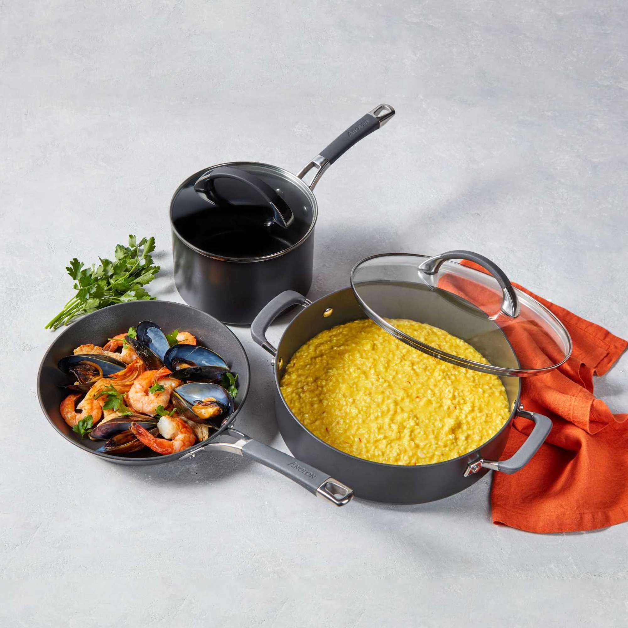 Anolon Endurance+ Nonstick Induction 3 Piece Cookware Set slider