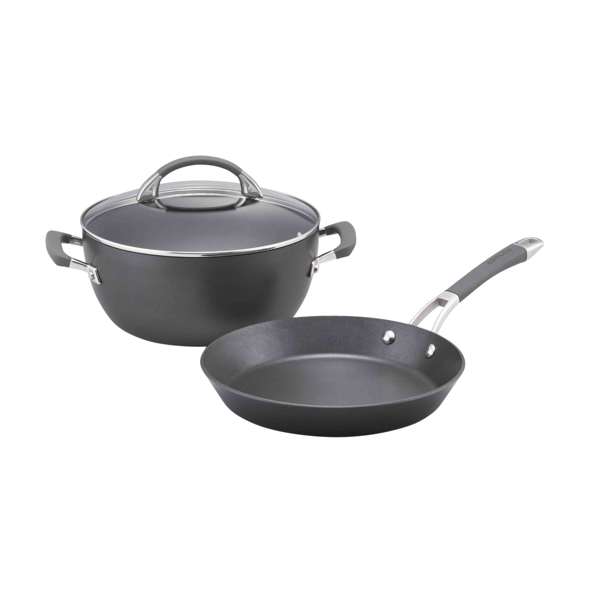 Anolon Endurance+ Nonstick Induction French Skillet 26cm and Covered Casserole 26cm/5.2L slider