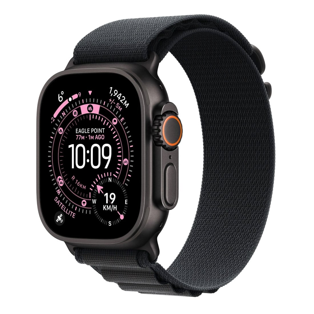 Apple Watch Ultra 3 49mm GPS + Cellular Black Titanium Case w/ Black Alpine Loop (Large)