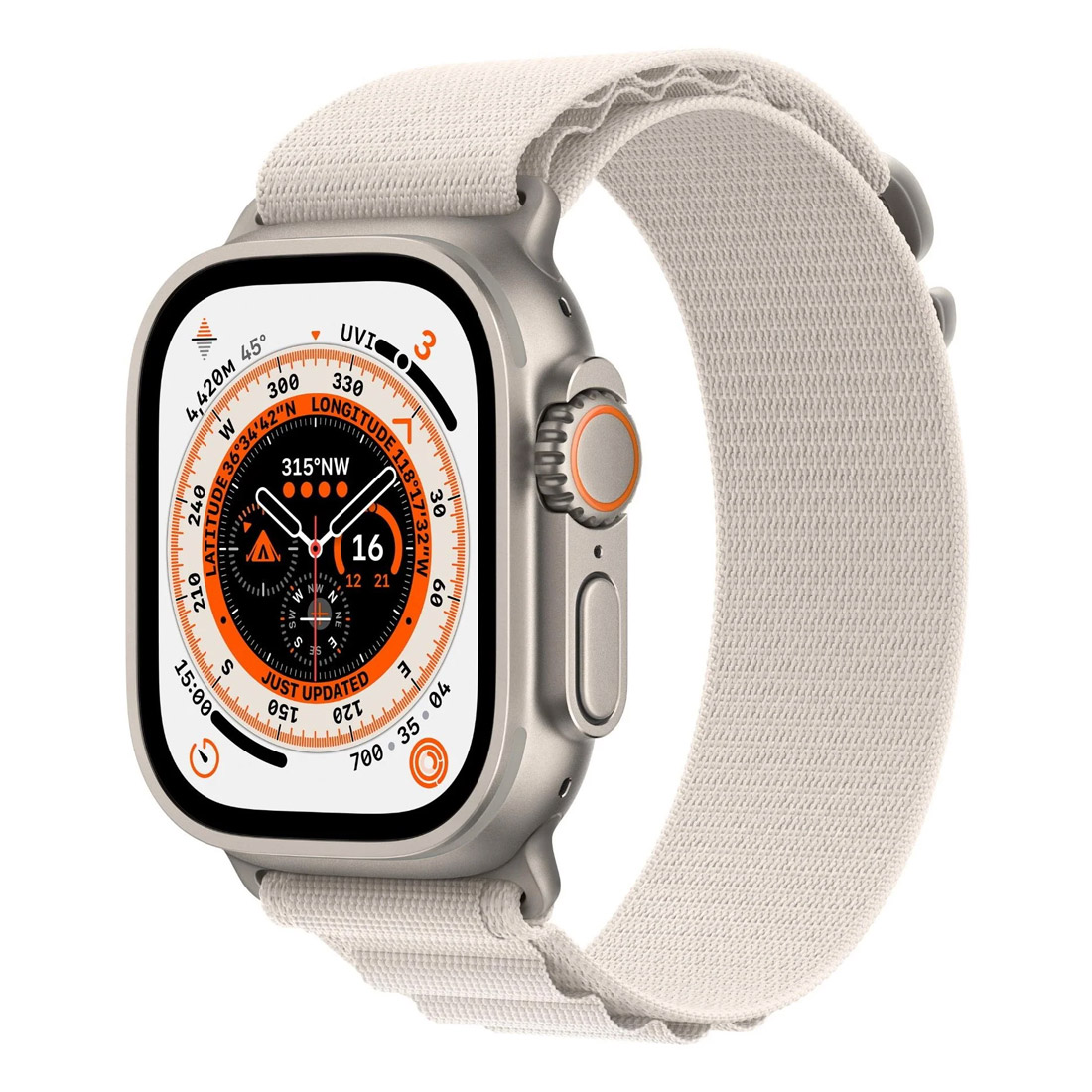 Apple Watch Ultra 49mm Titanium Case GPS + Cellular w/ Starlight Alpine Loop (Large)