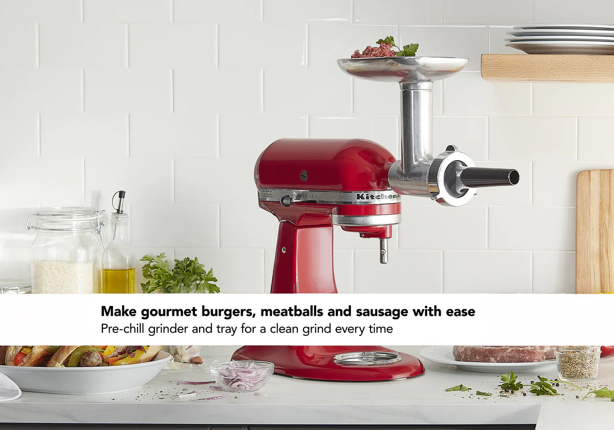 Artisan Tilt-Head Stand Mixer KSM192 + Metal Food Grinder Attachment slider