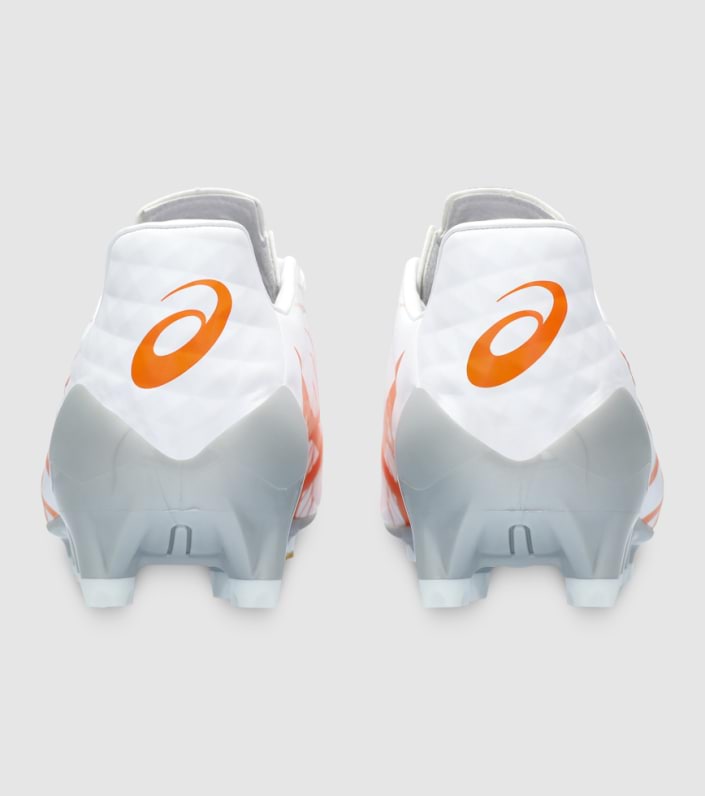 Asics Menace 4 Mens Football Boots - WHITE BRIGHT ORANGE slider