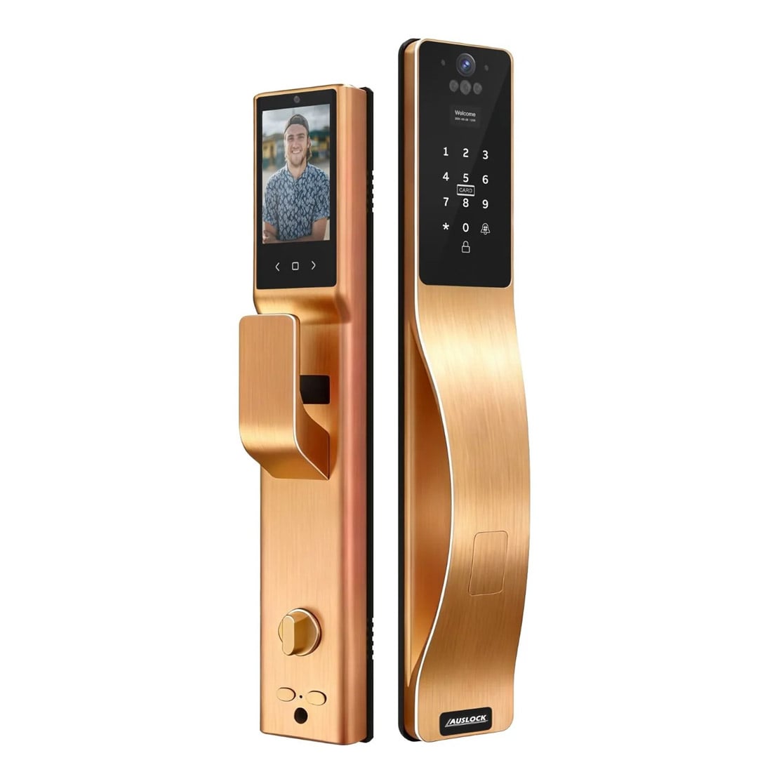 Auslock Space Alloy Edition Smart Push Pull Lock A519 - Gold - Kitchen ...