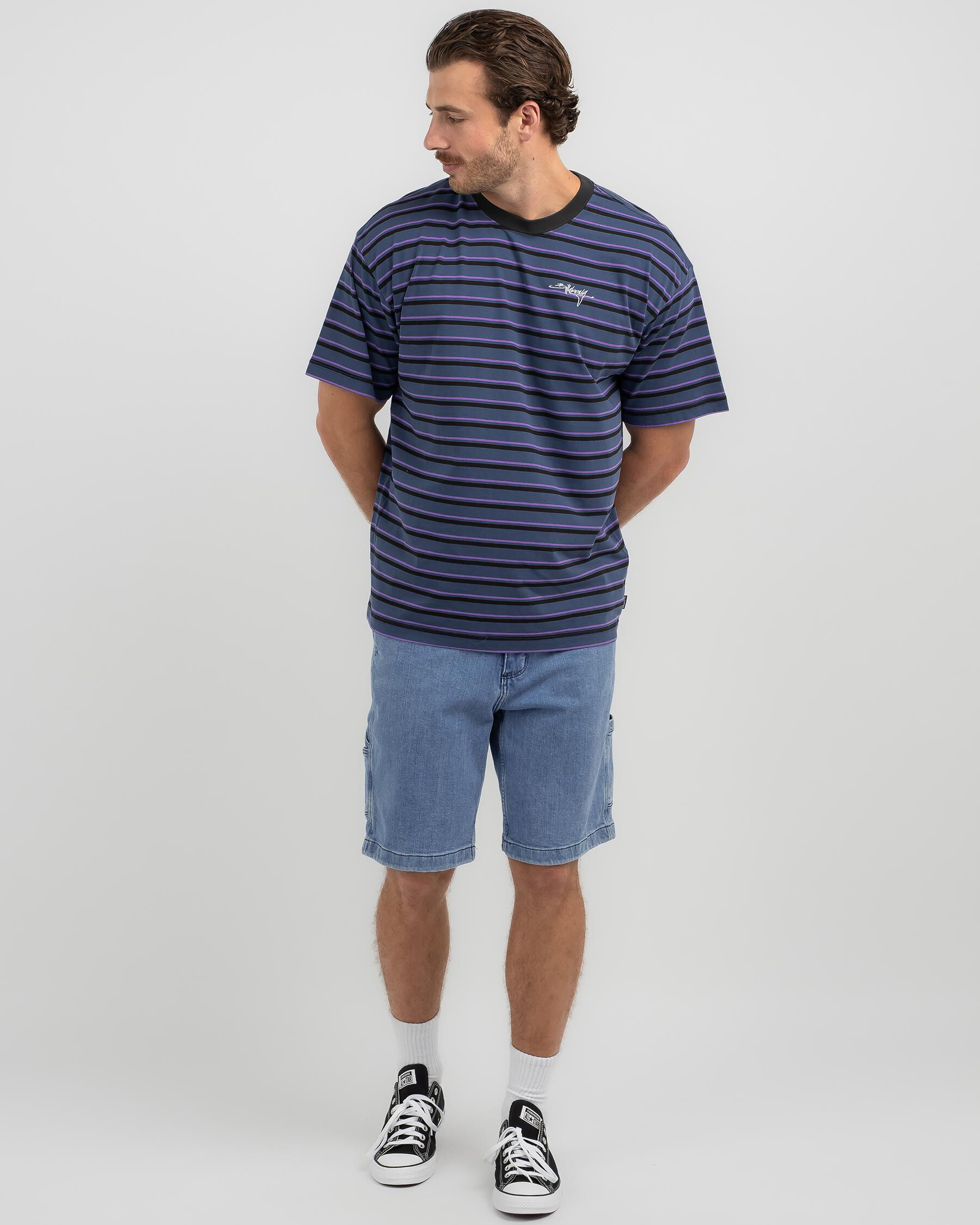 Backbeach Stripe T-Shirt - Dark Blue slider