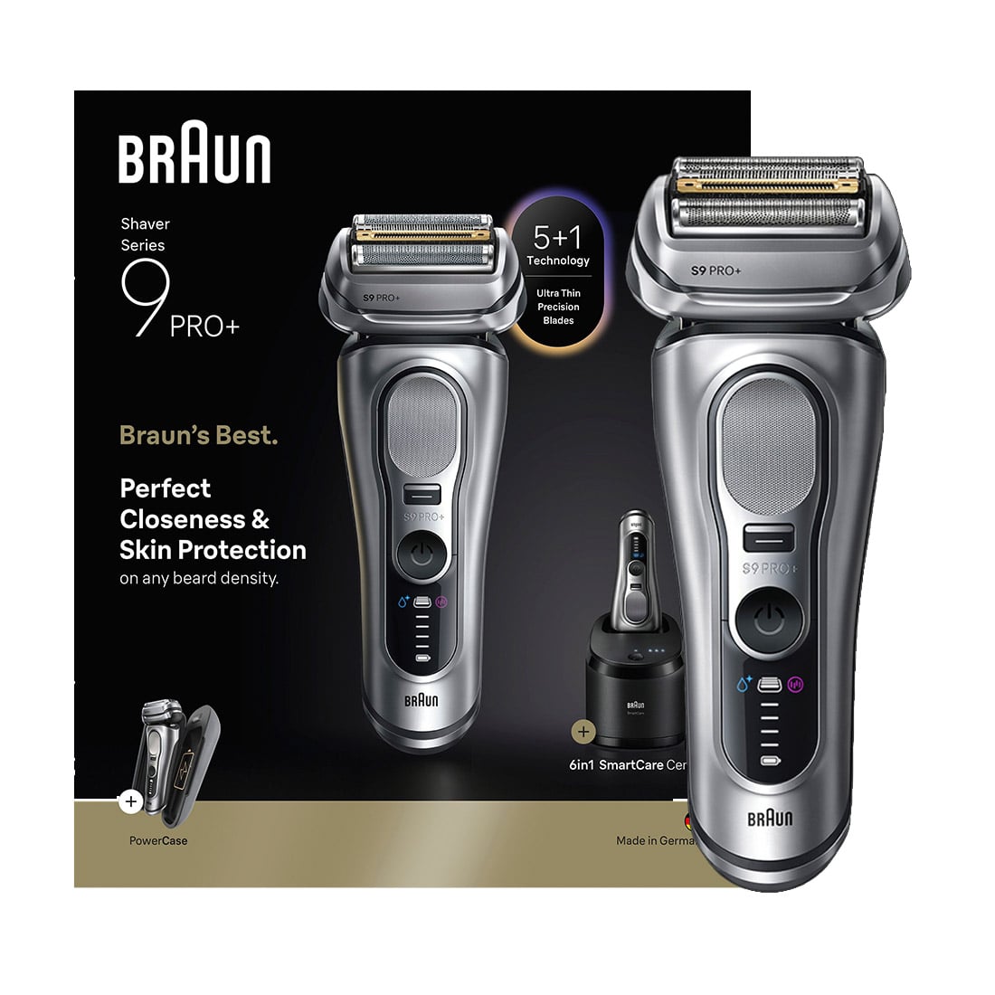 Braun Series 9 PRO+ Wet & Dry Electric Shaver with 6-in-1 SmartCare Center & PowerCase 9677cc