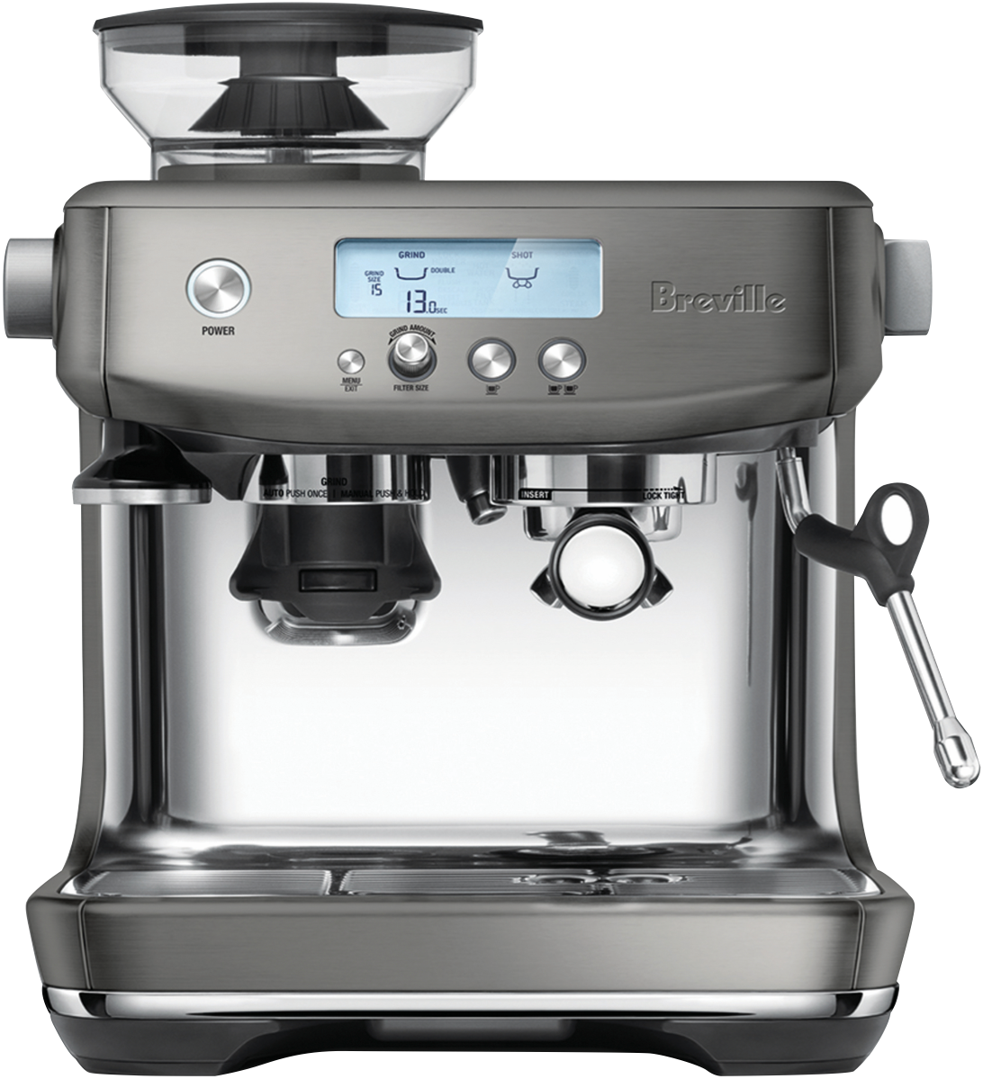 Breville The Barista Pro Espresso Machine Smoked Hickory slider