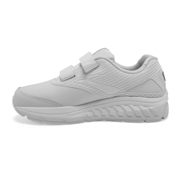 Brooks Addiction Walker 2 Leather Velcro - Womens Walking Shoes - White slider