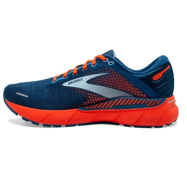 Brooks Adrenaline GTS 22 - Mens Running Shoes - Blue/Light Blue/Orange slider