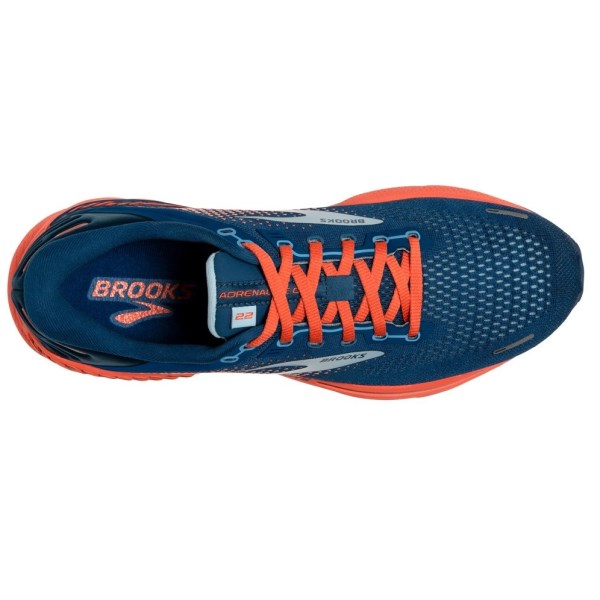 Brooks Adrenaline GTS 22 - Mens Running Shoes - Blue/Light Blue/Orange slider