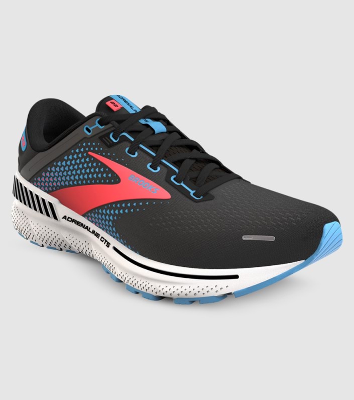 Brooks Adrenaline Gts 22 Womens - BLACK LAKE BLUE CORAL slider