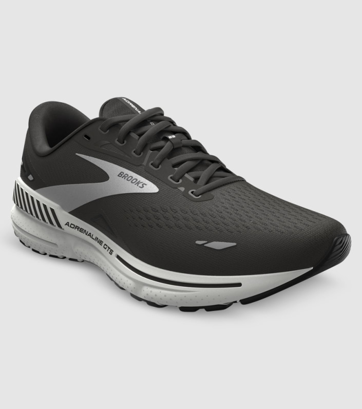 Brooks Adrenaline Gts 23 (2e Wide) Mens - BLACK WHITE slider