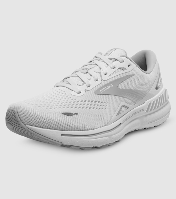 Brooks Adrenaline Gts 23 (D Wide) Womens - WHITE OYSTER SILVER slider