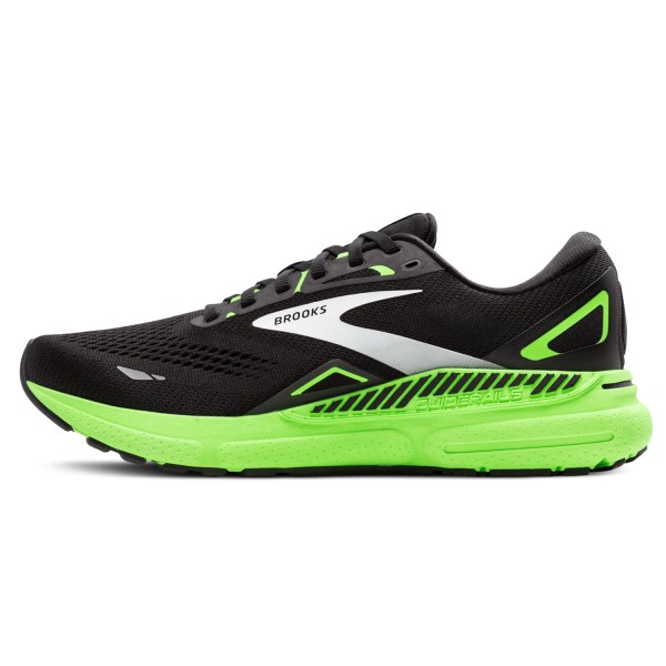 Brooks Adrenaline GTS 23 - Mens Running Shoes - Black/Green Gecko/White slider