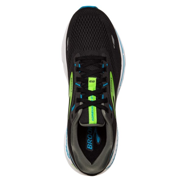 Brooks Adrenaline GTS 23 - Mens Running Shoes - Black/Hawaiian Ocean/Green slider