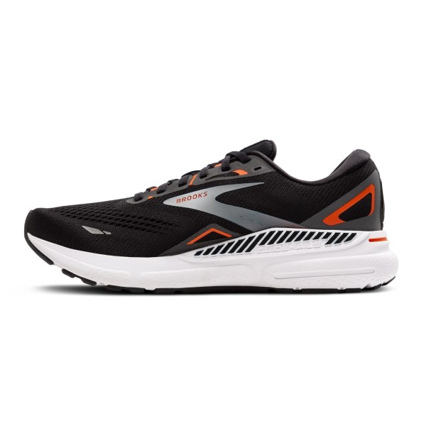 Brooks Adrenaline GTS 23 - Mens Running Shoes - Black/Mandarin Red/Silver slider