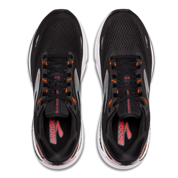 Brooks Adrenaline GTS 23 - Mens Running Shoes - Black/Mandarin Red/Silver slider