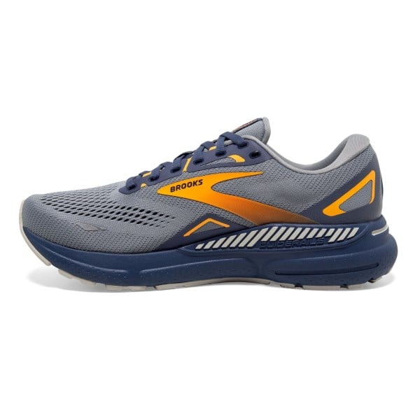 Brooks Adrenaline GTS 23 - Mens Running Shoes - Grey/Crown Blue/Orange slider