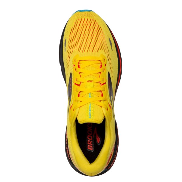 Brooks Adrenaline GTS 23 - Mens Running Shoes - Yellow/Forged Iron/Orange slider