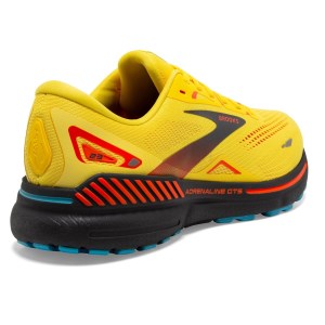 Brooks Adrenaline GTS 23 - Mens Running Shoes - Yellow/Forged Iron/Orange slider