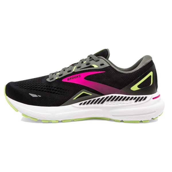 Brooks Adrenaline GTS 23 - Womens Running Shoes - Black/Gunmetal/Green slider