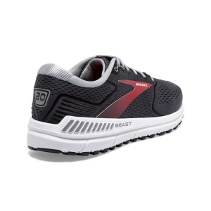 Brooks Beast 20 - Mens Running Shoes - Blackened Pearl/Black/Red slider