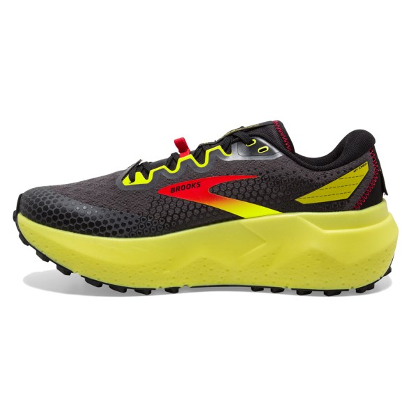 Brooks Caldera 6 - Mens Trail Running Shoes - Black/Fiery Red/Blazing Yellow slider