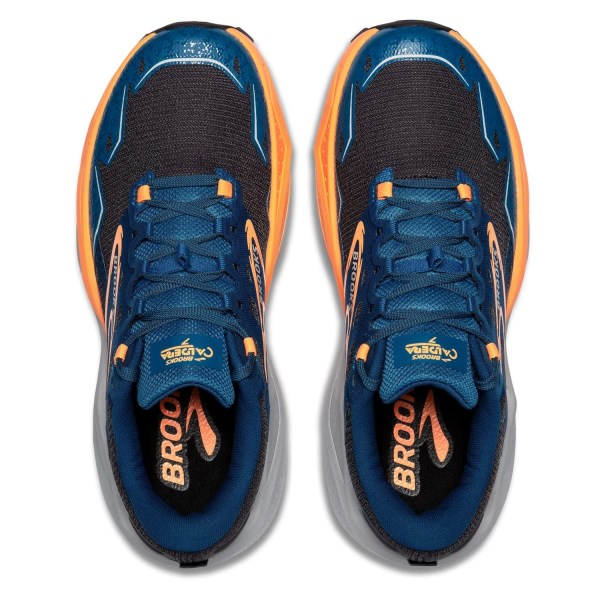 Brooks Caldera 7 - Mens Trail Running Shoes - Ebony/Blue Sapphire/Orange slider