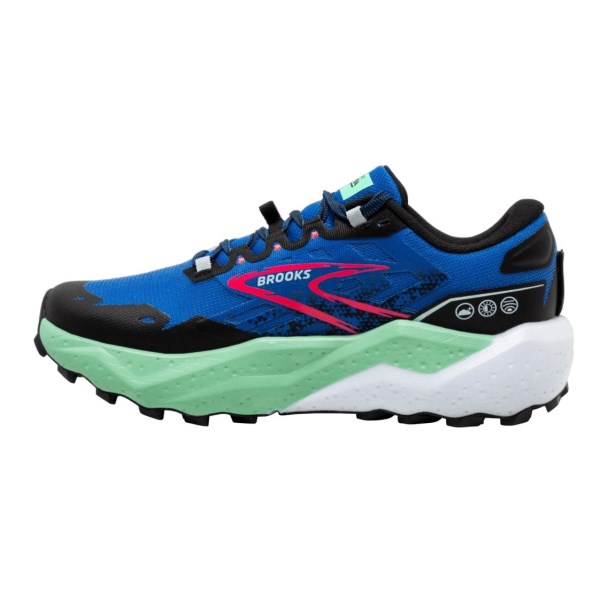 Brooks Caldera 7 - Mens Trail Running Shoes - Victoria Blue/Black/Spring Bud slider