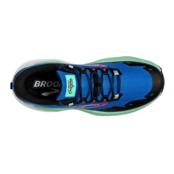 Brooks Caldera 7 - Mens Trail Running Shoes - Victoria Blue/Black/Spring Bud slider