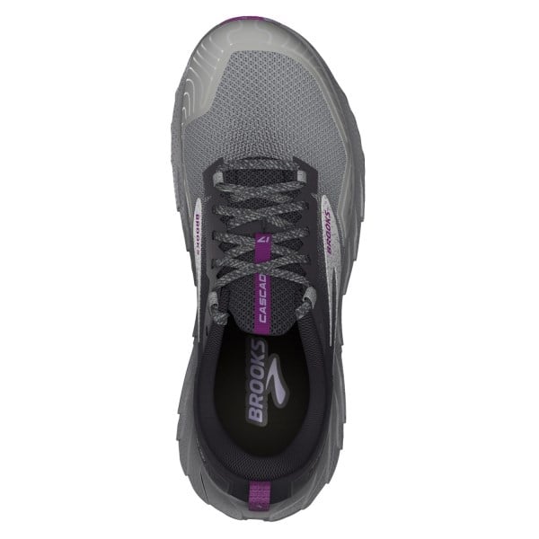 Brooks Cascadia 17 - Womens Trail Running Shoes - Oyster/Blackened Pearl/Purple slider