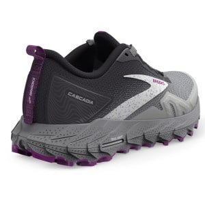 Brooks Cascadia 17 - Womens Trail Running Shoes - Oyster/Blackened Pearl/Purple slider