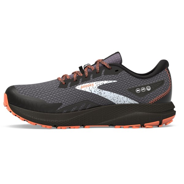 Brooks Divide 4 GTX - Mens Trail Running Shoes - Black/Firecracker/Blue slider