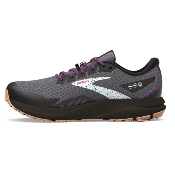 Brooks Divide 4 GTX - Womens Trail Running Shoes - Black/Black Pearl/Purple slider