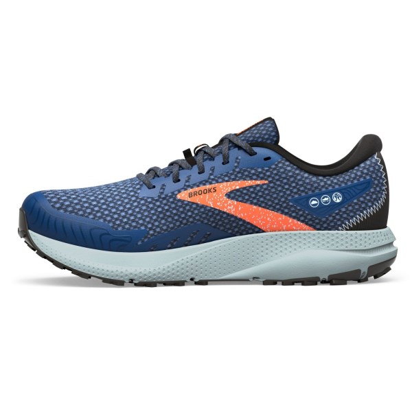 Brooks Divide 4 - Mens Trail Running Shoes - Blue/Navy/Fireracker slider