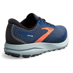 Brooks Divide 4 - Mens Trail Running Shoes - Blue/Navy/Fireracker slider