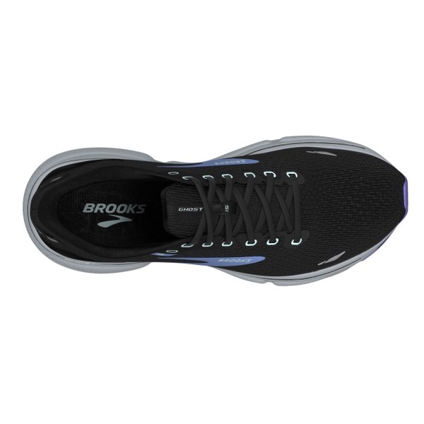 Brooks Ghost 15 Knit - Womens Running Shoes - Black/Jacaranda/Salt slider