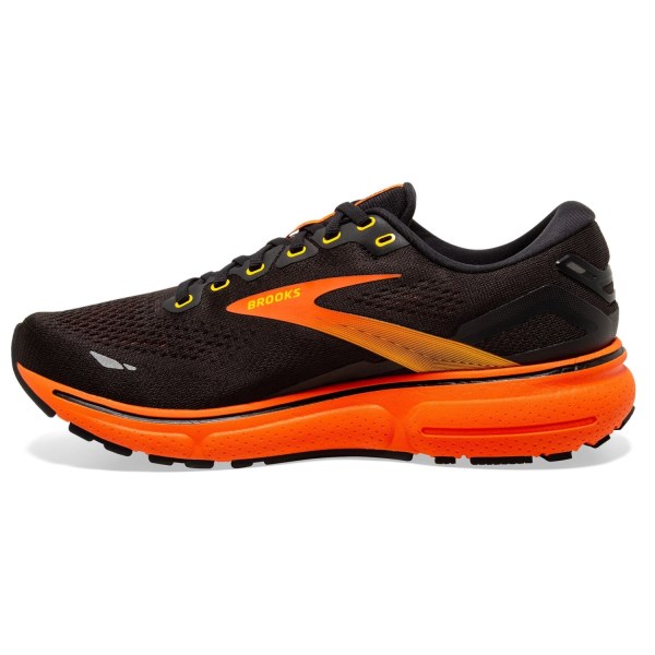 Brooks Ghost 15 - Mens Running Shoes - Black/Yellow/Red slider