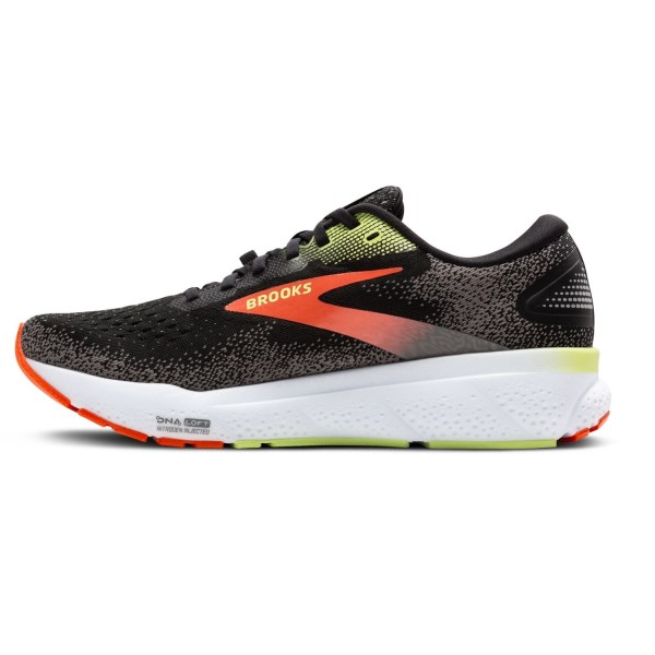 Brooks Ghost 16 GTX - Mens Running Shoes - Black/Mandarin Red/Green slider