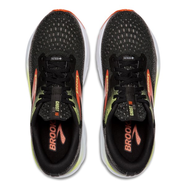 Brooks Ghost 16 GTX - Mens Running Shoes - Black/Mandarin Red/Green slider