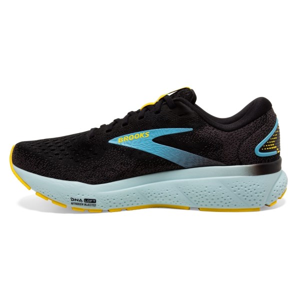 Brooks Ghost 16 - Mens Running Shoes - Black/Forged Iron/Blue slider