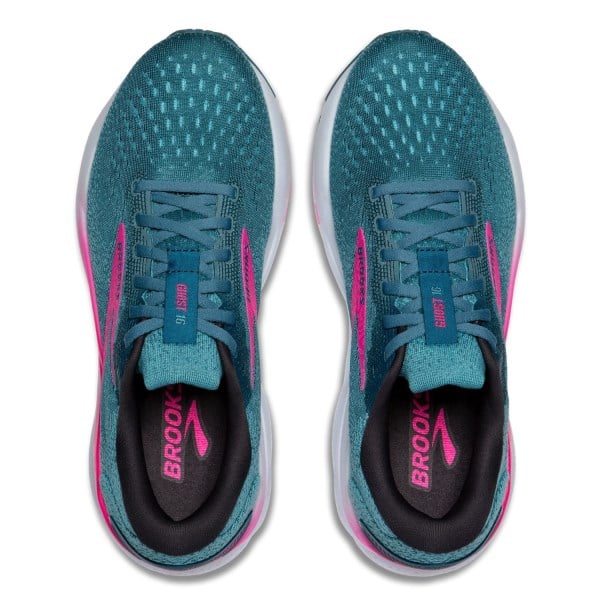 Brooks Ghost 16 - Womens Running Shoes - Blue/Pink/Moroccan Blue slider